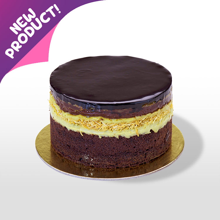 Pistachio Royale Chocolate Kataifi Cake